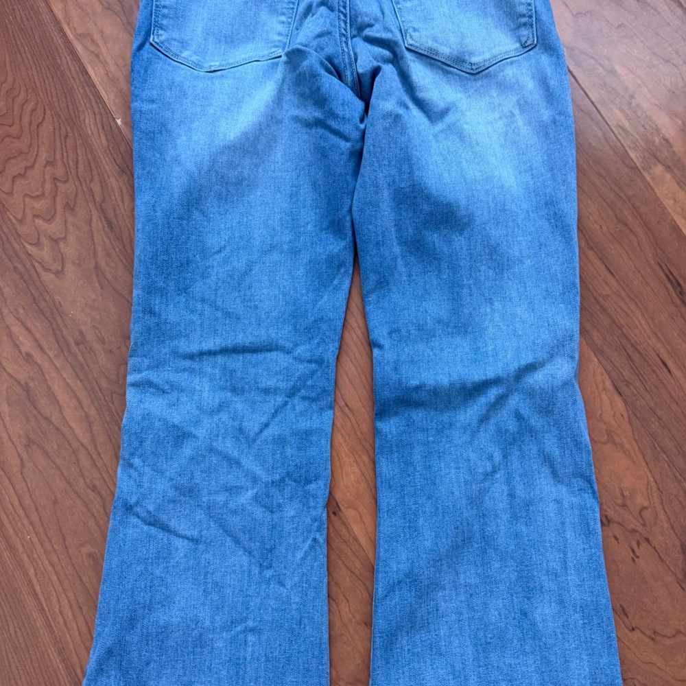 Good American Good Flare Jeans Size 4/27Blue Stretch Denim Retro Rodeo High Rise - Picture 8 of 9